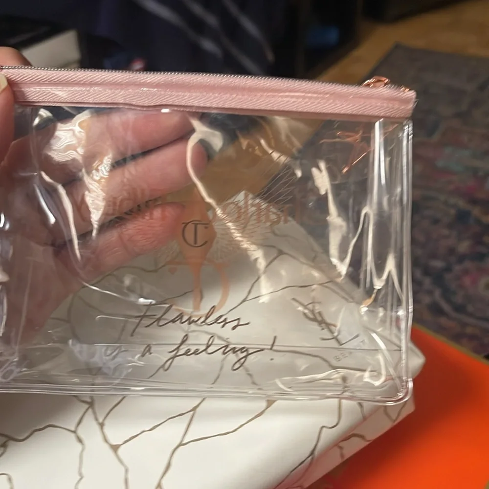 YSL Beauté White and Gold Makeup Bag - Picture 5 of 7